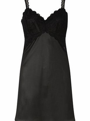 Womens Black Cling Resistant Full Slip, black