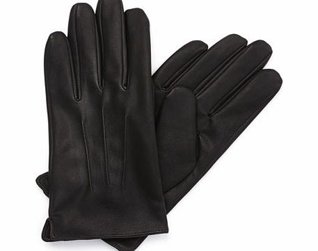 Bhs Womens Black Faux Leather Gloves, black 6603598513