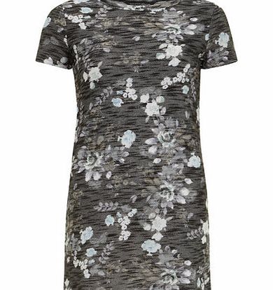 Bhs Womens Black Floral Textured Tunic, black