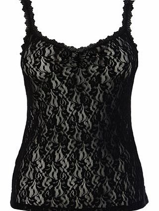 Bhs Womens Black Lace Vest, black 4800618513