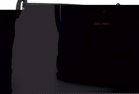 Womens Black Leather Buckle X Body Bag, black