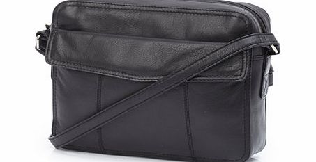 Bhs Womens Black Leather Twin Stitch Toaster Bag,