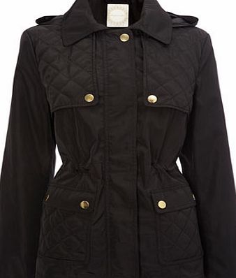 Bhs Womens Black Lightweight Jacket with Quilt