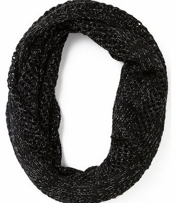Bhs Womens Black Lurex Stripe Snood, black 6609248513