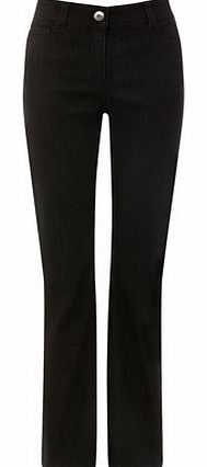 Womens Black Regular Length Bootcut Jeans, black
