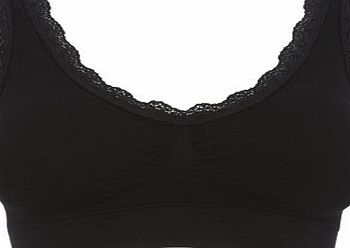 Bhs Womens Black Seamfree Shaper Lace Trim Bra,