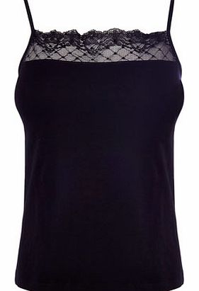 Bhs Womens Black Sequin Lace Vest, black 4800648513
