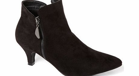 Womens Black Side Zip Shoe Boot, black 2844268513