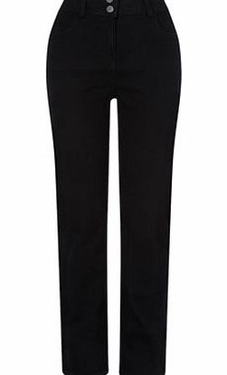 Womens Black Straight Leg Slim and Shape 29``