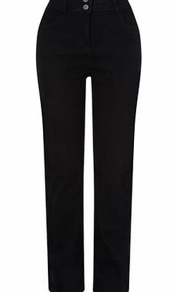 Womens Black Straight Leg Slim and Shape 31``