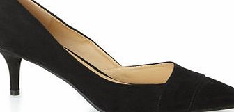 Bhs Womens Black Suede Effect Asymetric Point Court
