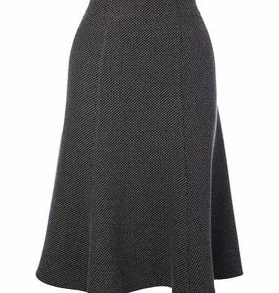 Womens Black Textured Flippy Skirt, black