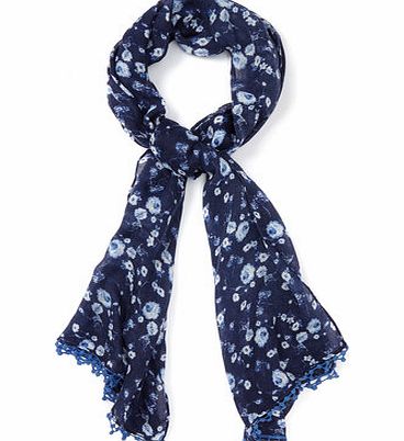 Bhs Womens Blue China Rose Scarf, blue 6605561483