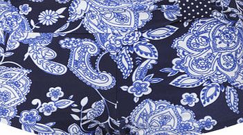 Bhs Womens Blue Great Value Paisley Print Swim