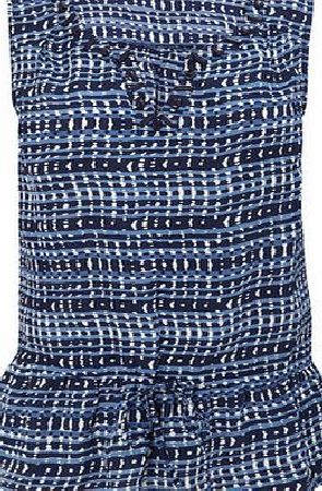 Bhs Womens Blue Print Sleeveless Blouse, navy