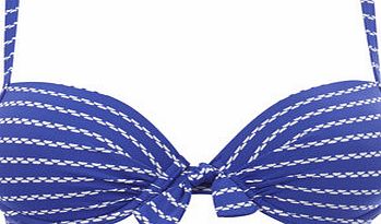 Bhs Womens Blue/white Underwired Bikini Top,