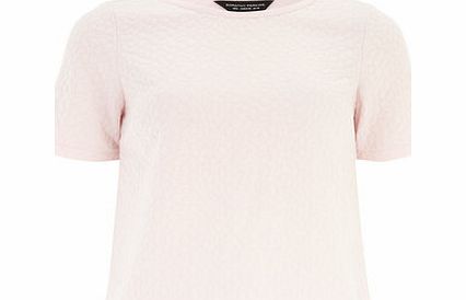 Bhs Womens Blush Bubble Textured Tee, pink 19123580528