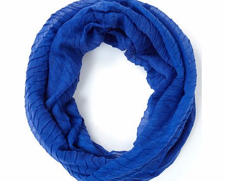 Bhs Womens Bright Blue Wavy Woven Snood, bright blue