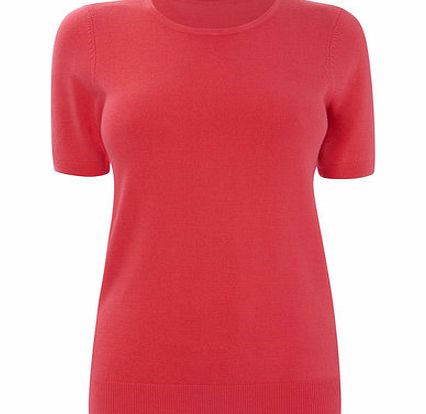 Bhs Womens Bright Pink Supersoft Short Sleeve Crew
