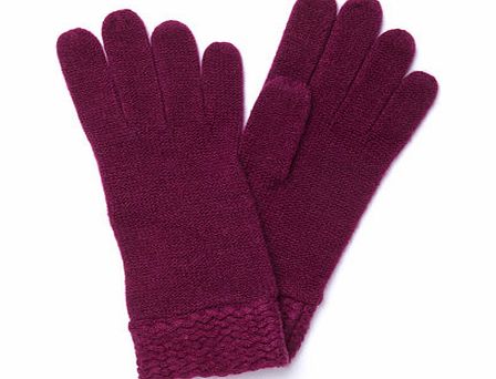 Bhs Womens Burgundy Supersoft Gloves, burgundy