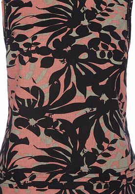 Bhs Womens Coral Linen Botanical Top, coral 366113641