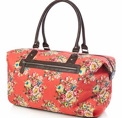 Bhs Womens Coral Print Weekend Bag, coral 3124673641