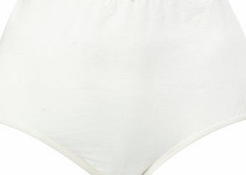Bhs Womens Cream Cotton Full Brief, cream 4803840004