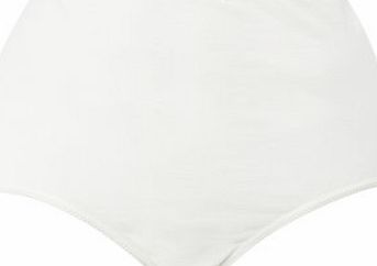 Bhs Womens Cream Cotton Full Brief, cream 4805420004