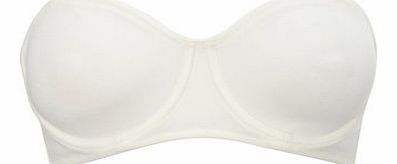 Womens Cream Cotton Mix Multiway Bra, cream