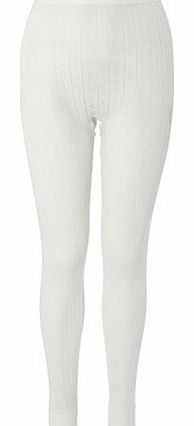 Bhs Womens Cream Heart Pointellle Thermal Seamfree