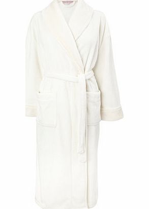 Bhs Womens Cream Luxury Velvet Waffle Trim Dressing