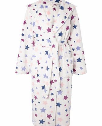 Bhs Womens Cream Multi Womens Hooded Star Print