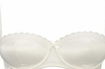 Bhs Womens Cream Satin Balcony Bra, cream 2304730004