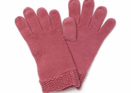 Womens Dark Pink Supersoft Gloves, dark pink