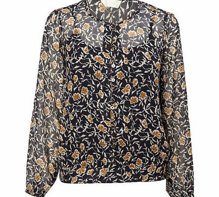Bhs Womens Floral Button Through Blouse, floral
