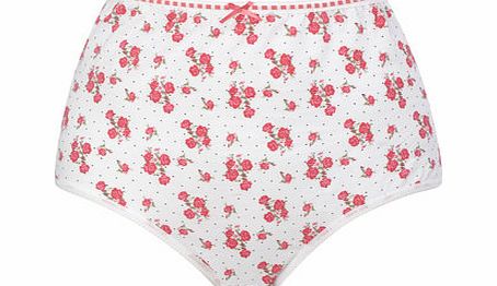 Bhs Womens Floral Ribbon Full Brief, floral 4803918135