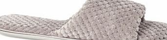 Bhs Womens Grey Bobble Textile One Band Slippers,