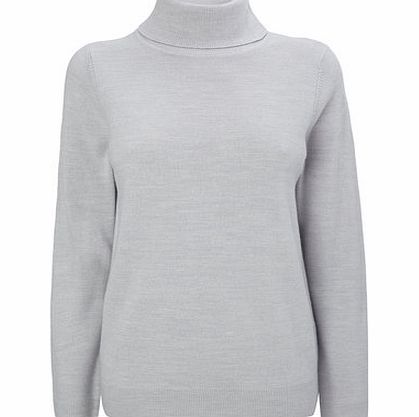Bhs Womens Grey Marl Supersoft Roll Neck Jumper,