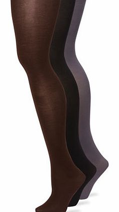 Womens Grey Multi 3 Pack of 70 Denier Opaque