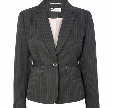 Womens Grey Petite Suit Jacket, grey 411120870