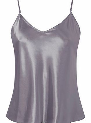 Bhs Womens Grey Satin Reversible Camisole, grey