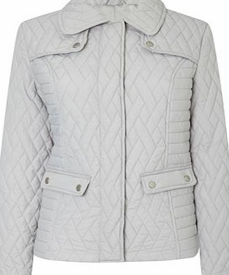 Bhs Womens Grey Short Quilted Jacket, grey 9852610870