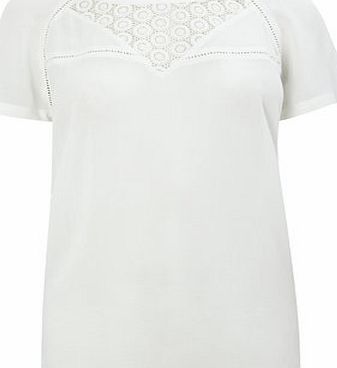 Bhs Womens Ivory Crochet Dobby Blouse, cream