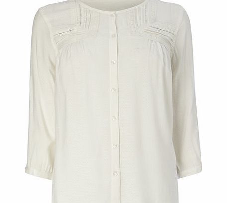 Bhs Womens Ivory Dobby Blouse, ivory 3391240904