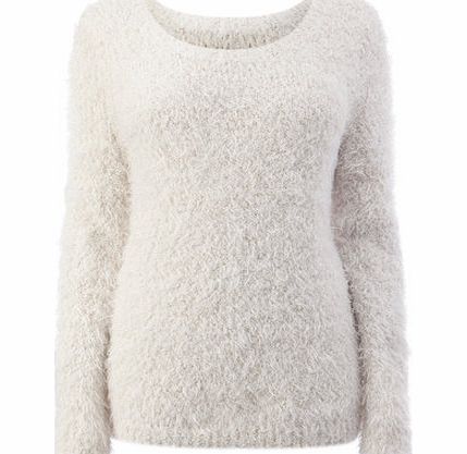 Womens Ivory Fluff Jumper, ivory 586220904