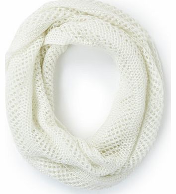 Bhs Womens Ladies Ivory Lurex Stripe Snood, ivory