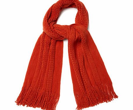 Bhs Womens Ladies Orange Supersoft Scarf, orange