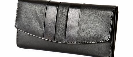 Womens Leather Panelled Purse, black 3118398513