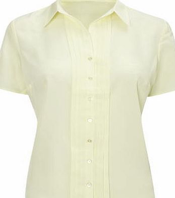 Bhs Womens Lemon Pleat Front Shirt, yellow 18940362383