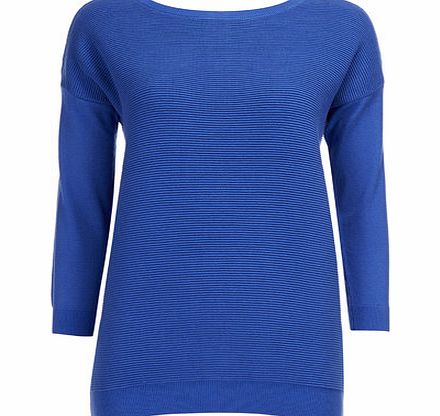 Bhs Womens Light Blue Ottoman Sweater, pale blue